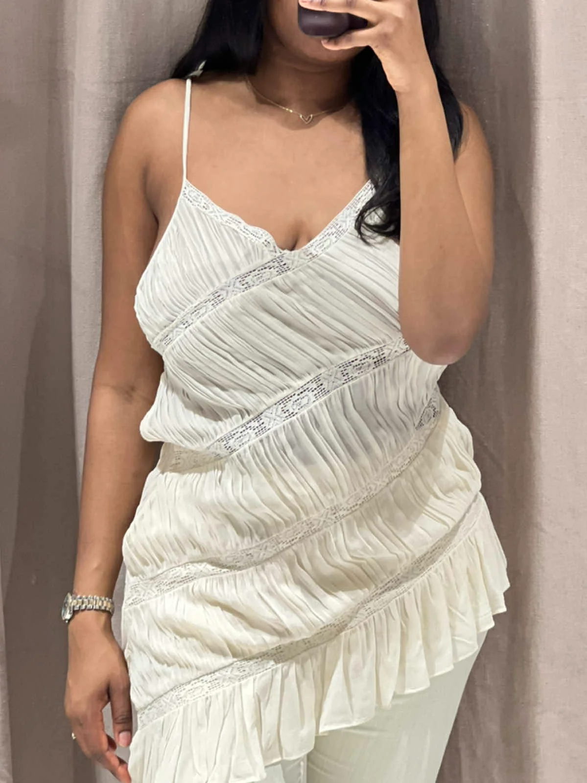 Boho Apricot Lace Patchwork Slip Dress Women Sexy V Neck Asymmetrical Hem Pleated Mini Dresses Summer Fairycore Wear 2026
