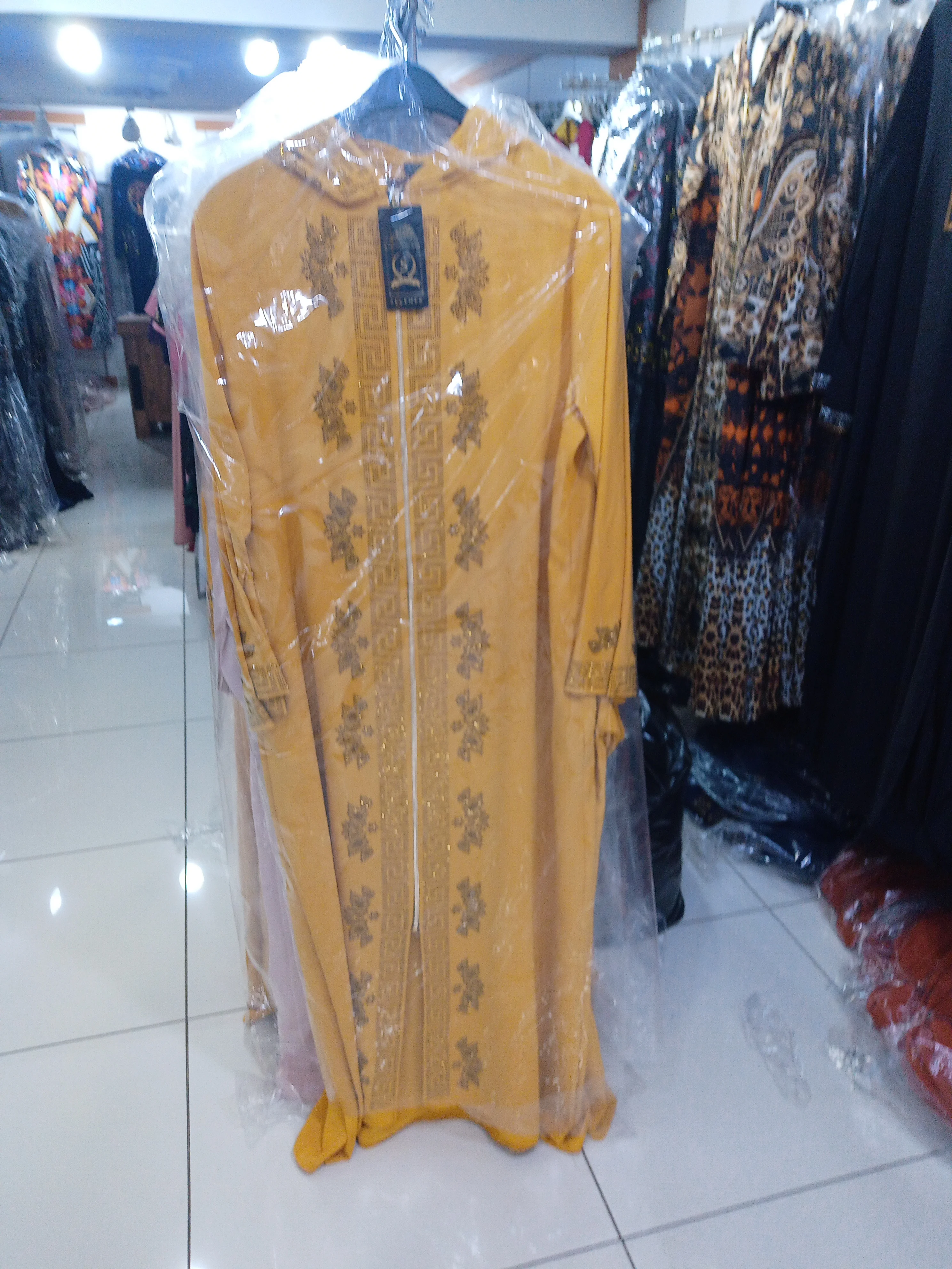 Abaya mujeres africanas musulmanas Jessica tela Hijap, musulmán Dubai con capucha cremallera de hierro vestido ropa islámica 145 cm