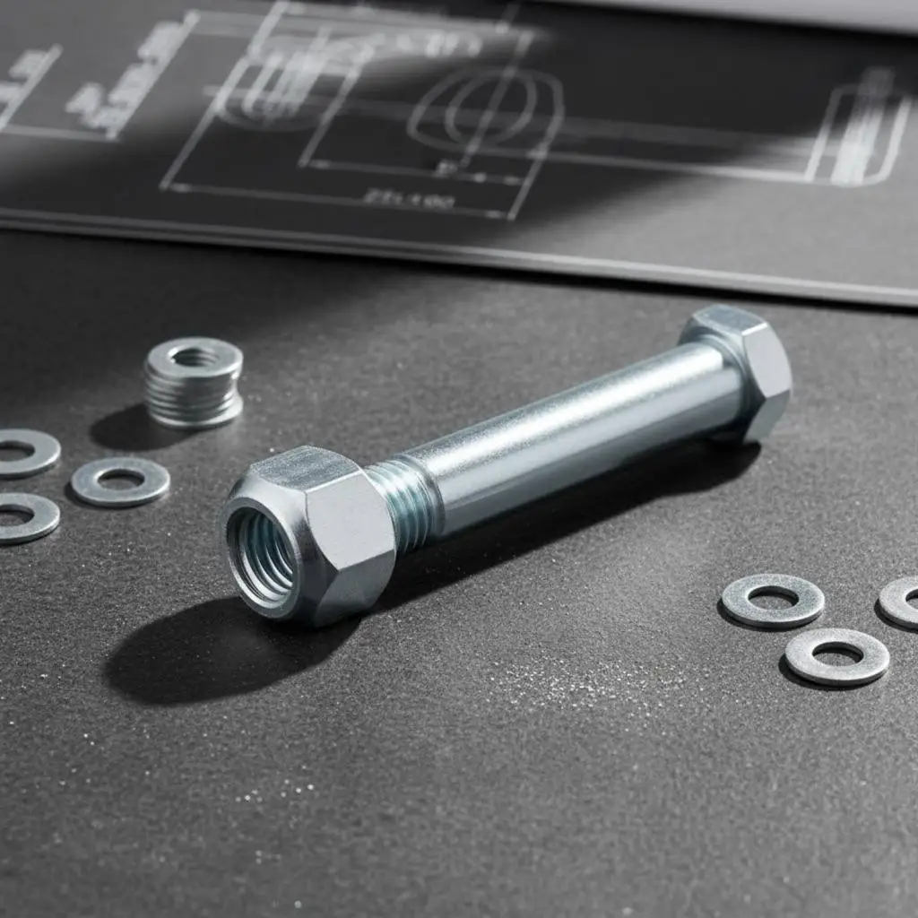 Solid 25mm Diameter Excavator Pin Shaft With Matching Nut Bucket Pin For Mini Excavator Below 2 Ton Mechanical Accessory