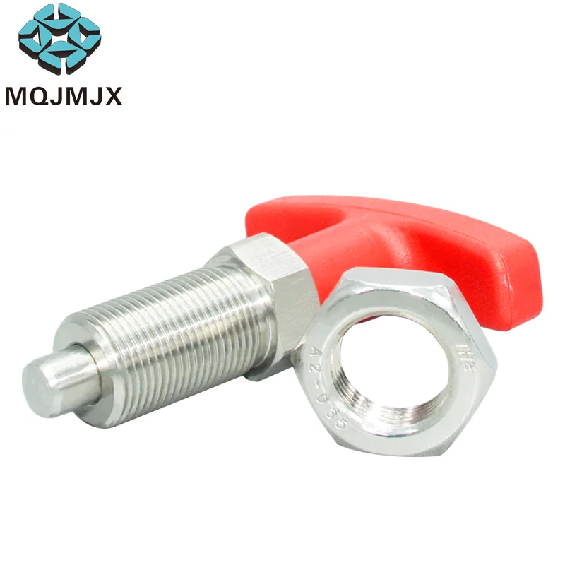 factory outlet red Plastic T-Handle Retractable Spring Loaded Fine Thread Indexing Plungers M10 M12 M16 M20 in stock