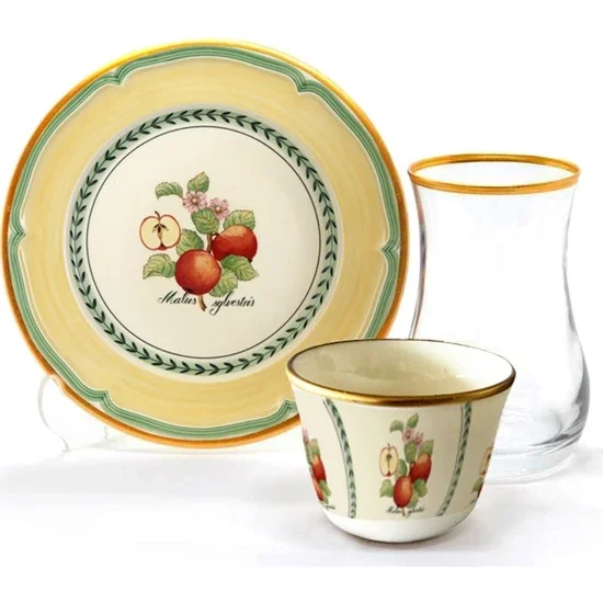 

Toygar Damla Efe Tea Set 6+6 Apples