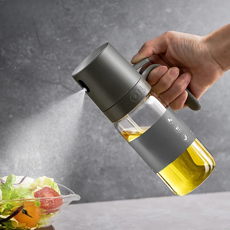 Bouteille de pulvérisation d'huile 250ml, distributeurs d'huile de cuisson en verre à haute teneur en Borosilicate, pulvérisateur d'huile d'olive, monsieur pour friteuse à Air, cuisson de salade