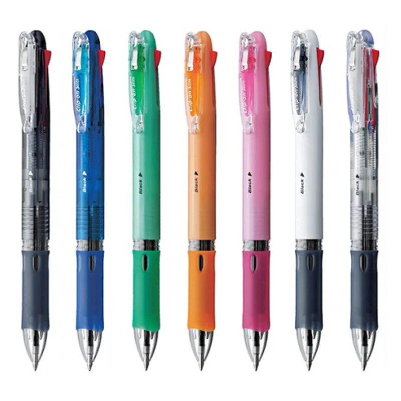 ZEBRA Clip-on Slim 4C Multi Pen B4A5 0.7mm Knock Ball Pen ZEBRA Clip-on slim 4 color type knock style 1 piece