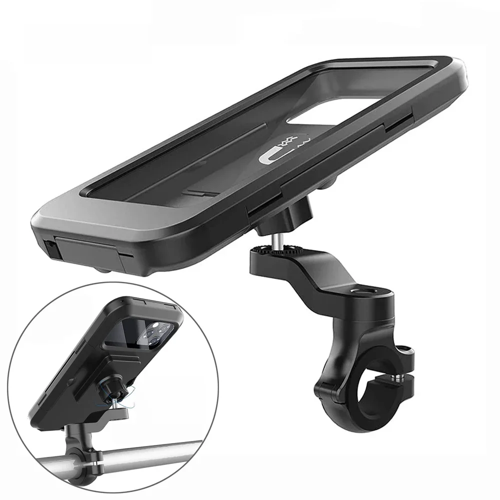 Untoom wodoodporny uchwyt na telefon rowerowy rowerowy kierownica stojak na telefon komórkowy wodoodporny futerał na telefon do skutera motocyklowego — zdjęcie produktu 7