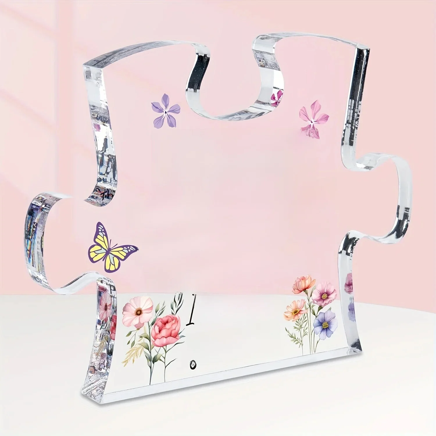 1pc, cadeaux pour maman Puzzle Plaque acrylique ornements maman cadeaux de fille fils enfants mère présente des cadeaux d'anniversaire de noël pour