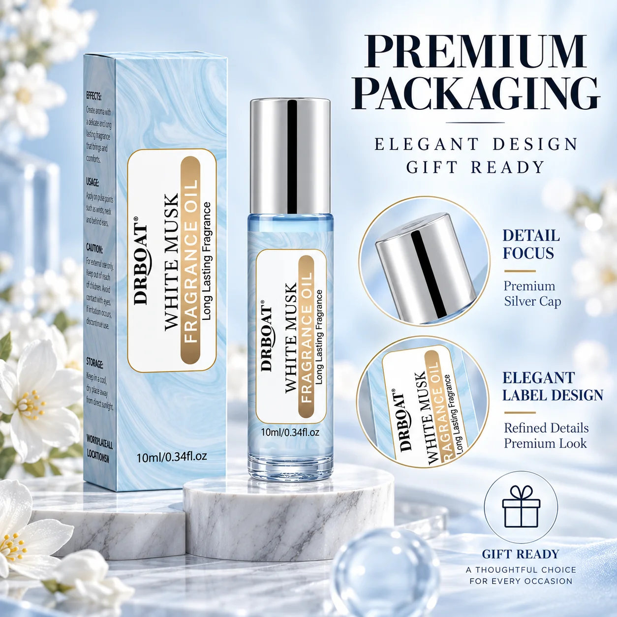 White Musk Perfume Oil Roll On - Musk White Oil ulasan dan harga