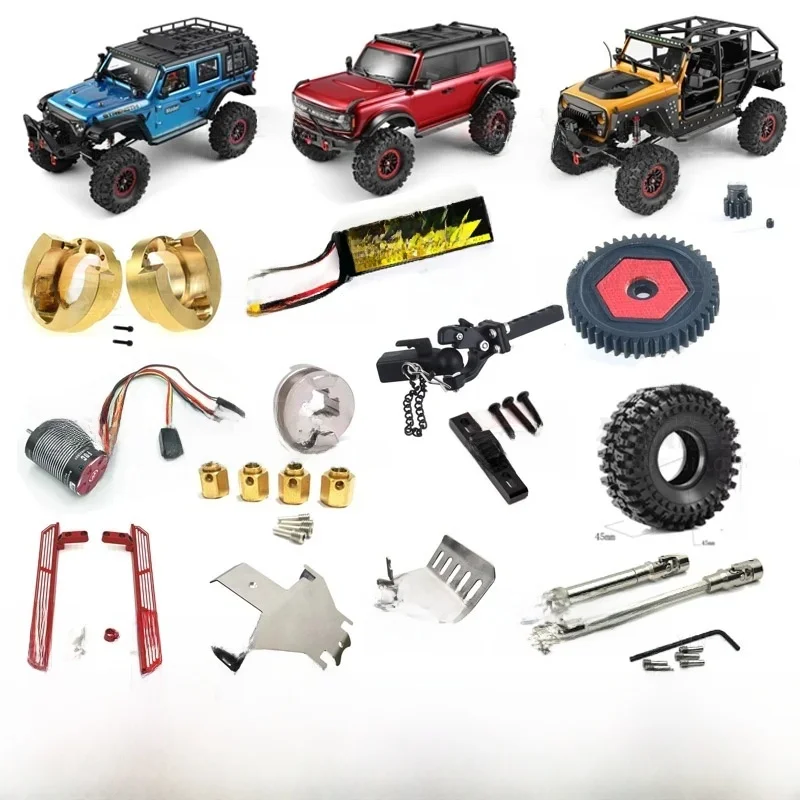 Rc Weili Wltoys 104006   10 20 26 Jeep Wrangler en Wrangler afstandsbediening auto metalen upgrade en modificatie onderdelen accessoires - afbeelding 2
