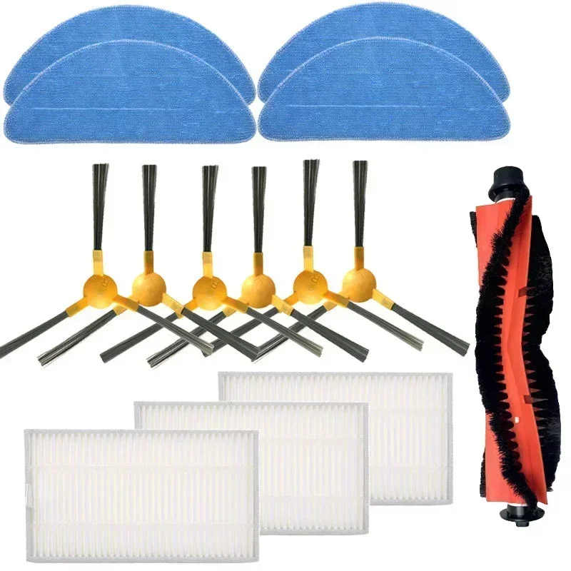 Pièces détachées pour aspirateur robot, rouleau principal, brosse latérale, filtre HEPA, serpillière, chiffons pour ABIR X5,X6,X8, Ropo Glass 3