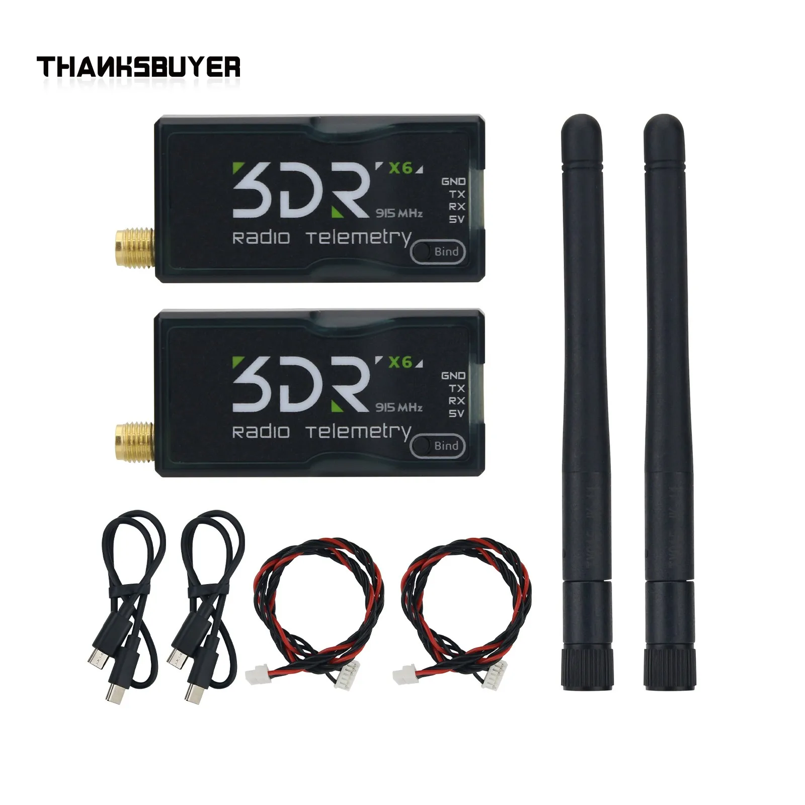 3DR X6-433MHZ 915MHZ (500MW) 5KM Telemetry Radio Data Transmission Module for APM PIX4\5X\6X PIX2.4.8 Flight Controller