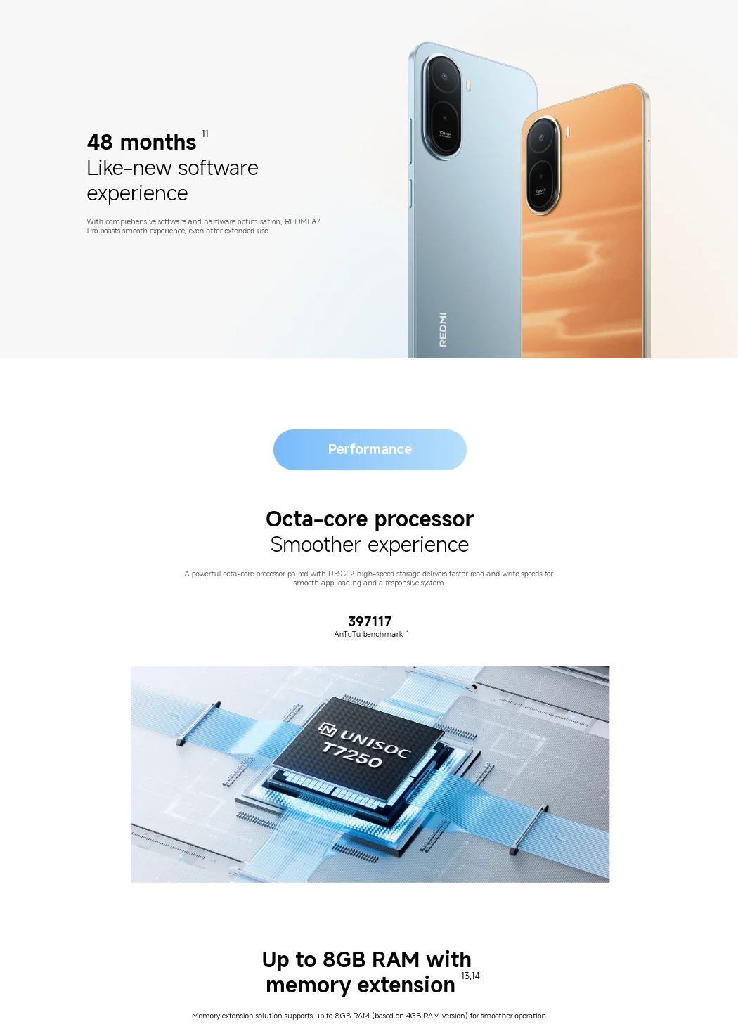 Xiaomi REDMI A7 Pro 4G Smartphone, 6.9" HD+ 120Hz Display, 6300mAh Large Battery, 15W Fast Charging, 13MP Main Camera