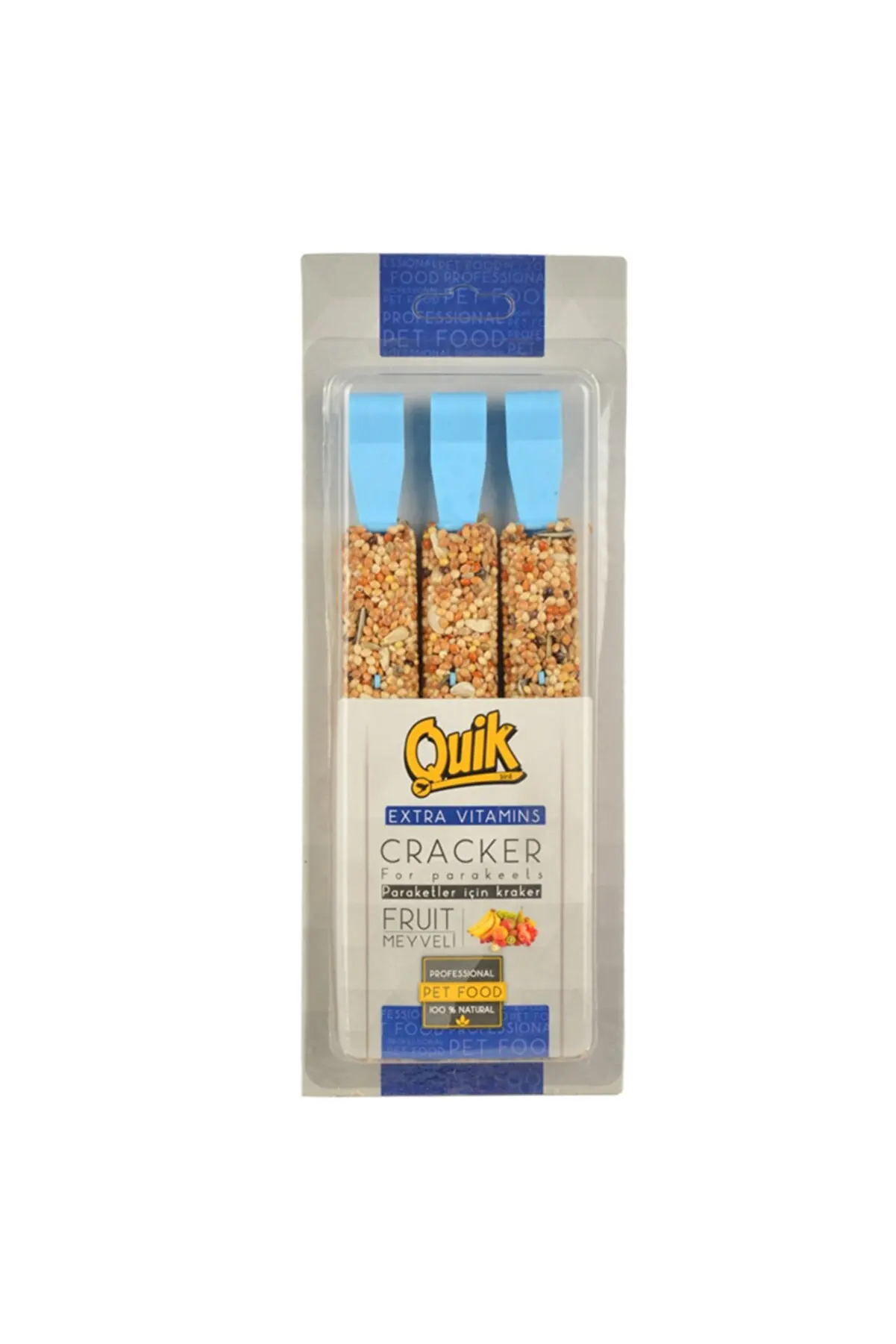 

Quik Quality Natural Delicious Fresh Parakeet Crackers 3 Pieces With Fruit