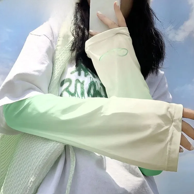 AliExpress YJSFG HOUSE Large Size Ice Sleeve Gloves Summer Anti-sunburn Sleeve Women Driving Cycling Sleeves Sun Protection Loose Breathable Arm Cover
