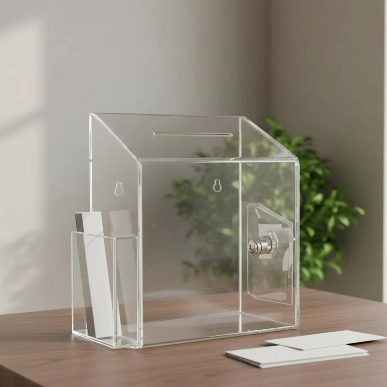 Boîte de dons en acrylique avec serrure, boîte multi-usages pour suggestions, bulletins de vote, collecte d'argent pour l'église, l'entreprise, le bureau