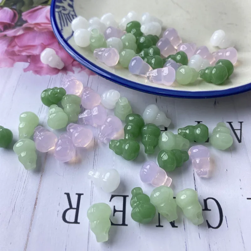 10 sztuk DIY naturalny jadeit agat tykwa koraliki akcesoria moda prawdziwa biżuteria kamień szlachetny Amulet luksusowe najlepiej sprzedające się prezenty — zdjęcie 2