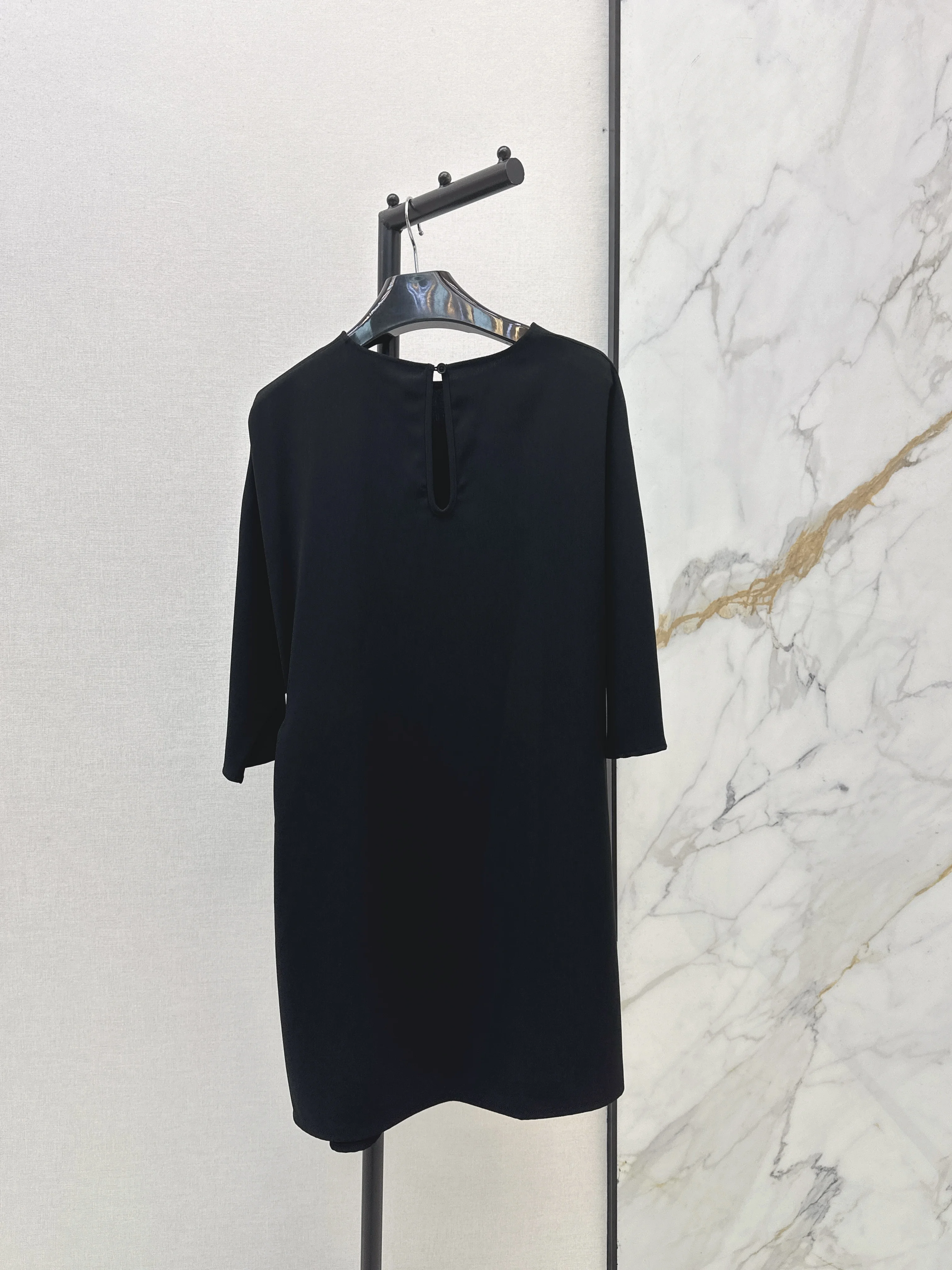 

2026 Early Spring Designer Dress Ruffled sleeves with Belt velvet Mid-Length A-line Button Slimming Half-Sleeved