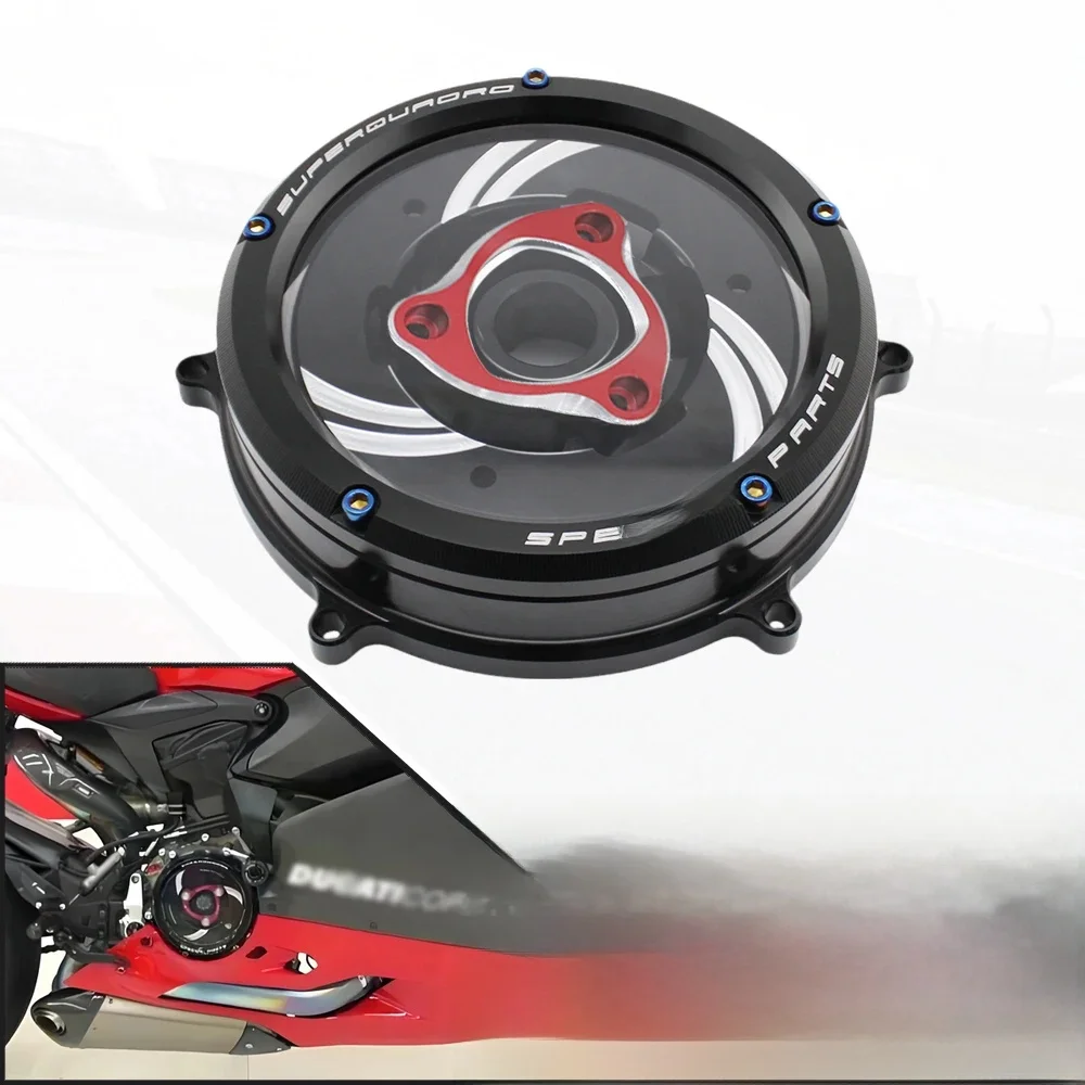 Voor Ducati Panigale 959 1199 1299 V2 Motorfiets Motor Clear Clutch Cover Panigale 959 Panigale 1199 Panigale 1299 Panigale V2 - afbeelding 2