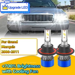 2Pcs LED Car Headlight Bulb Turbo Canbus Lamp H13 9008 6000k White Light For Grand Marquis 2006 2007 2008 2009 2010 2011