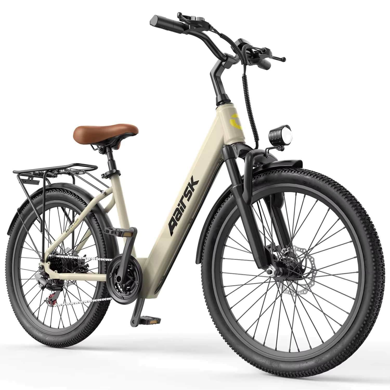 Aairsk SU7 Elektrofahrrad für Erwachsene, 750W Spitzenleistung des Motors, 36V 13Ah Batterie, Elektrofahrrad für Pendler, 24*1,95 Zoll Reifen, Elektrofahrrad für Outdoor-Touren.