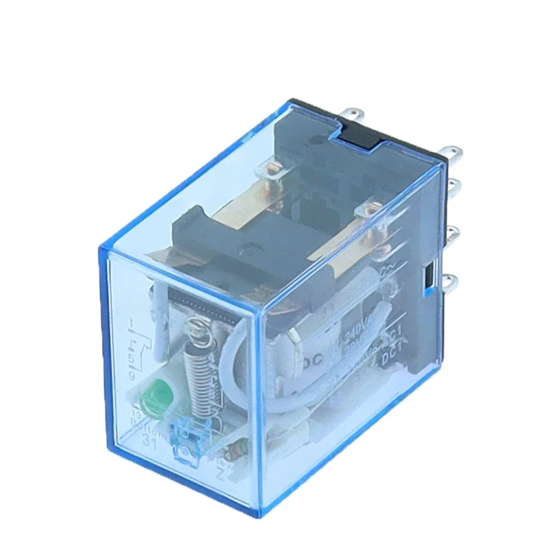 Bobine de relais MY2P HH52P MY2NJ, 1 pièce, Micro Mini commutateur de relais électromagnétique général DPDT avec LED AC 110V 220V 380V DC 12V 24V 36V