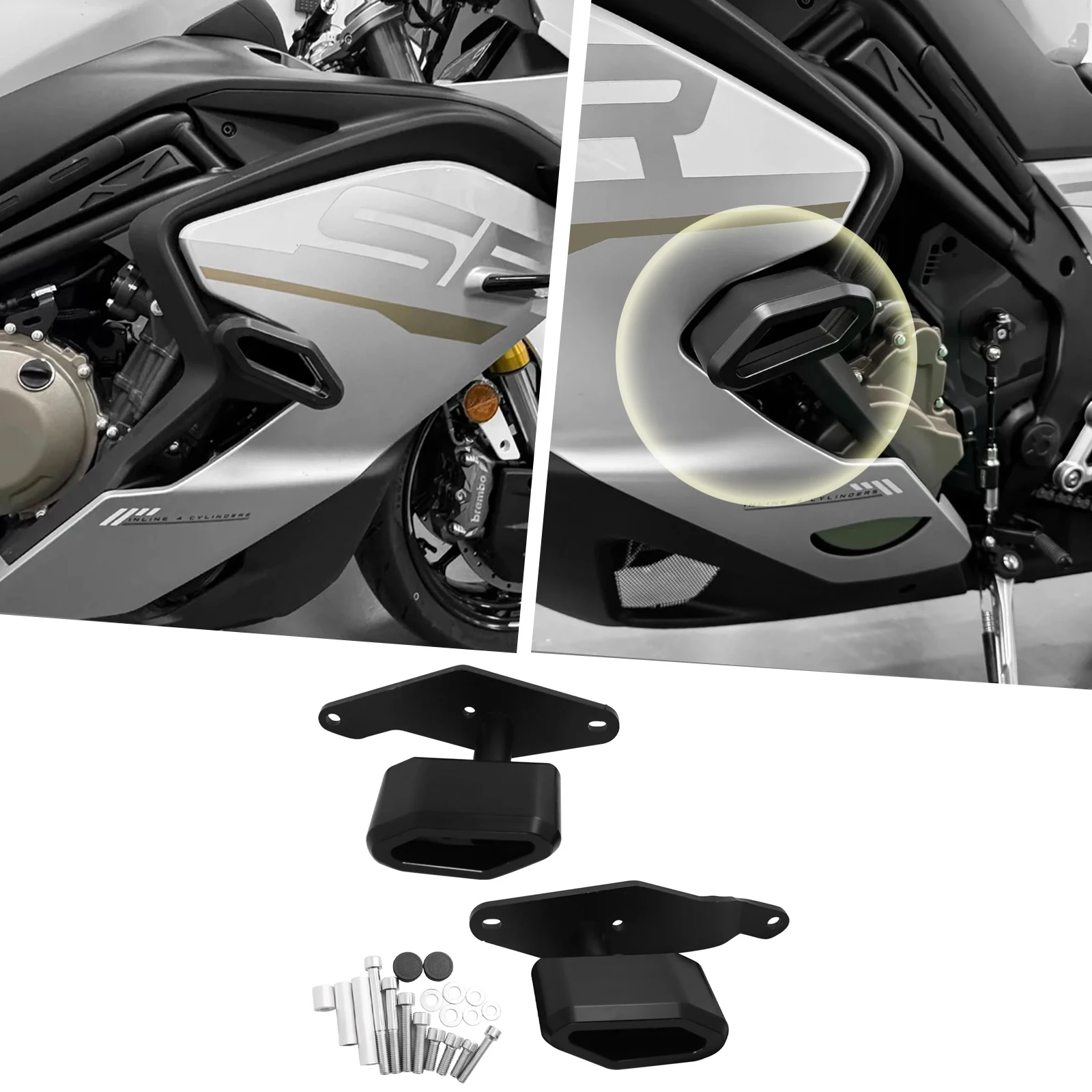 

For CFMOTO 750SR S 750SR-S 2025 2026 Motorcycle Frame Crash Slider Engine Protection Pad Anti-drop Balls Falling Protector Guard
