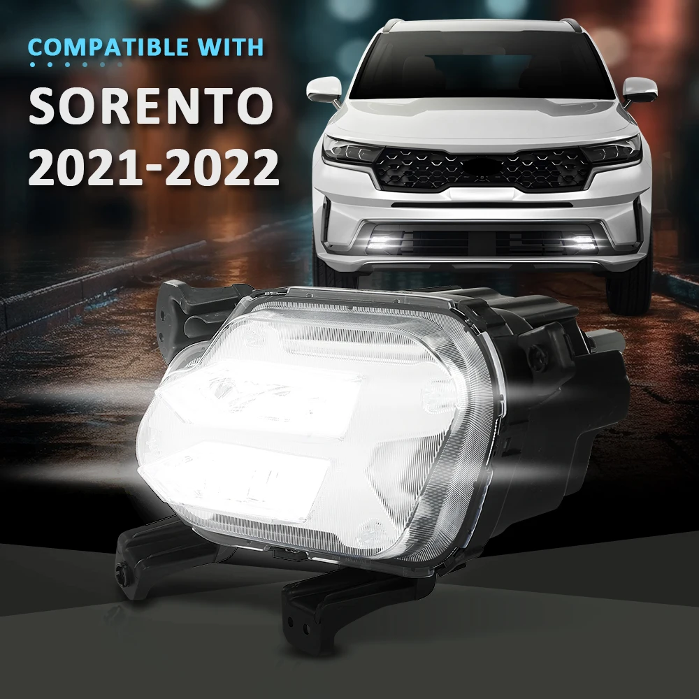 

Подходит для 21-22 Kia Sorento Передние противотуманные фары Правые светодиодные дневные ходовые огни