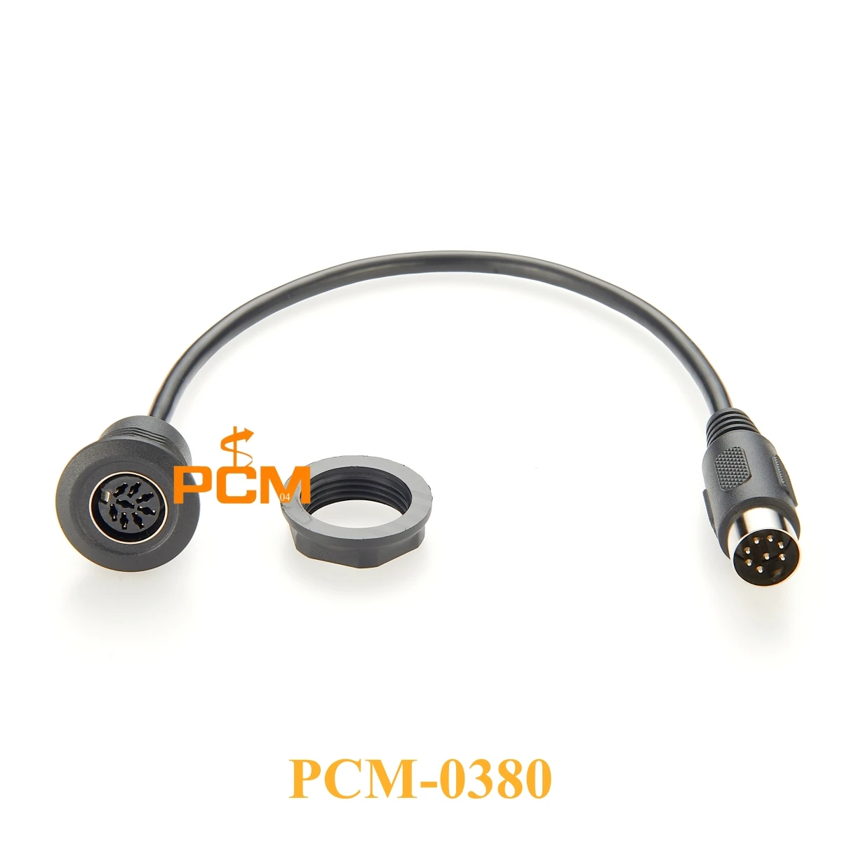 Power DIN 8 Pin Cable Round Panel Mount Male to Female for Speaker Systems Audio Equipment and Dash Mount Applications