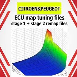 Strumento di riparazione auto Diagnostica Automobili Citroen Peugeot ECU Mappa Tuning File Stage 1 + Stage 2 Remap File riparazione ecu car power