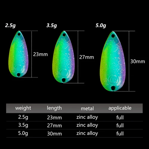 Imagen 2 del producto LETOYO cigarra cuchara señuelo 2,5g-5g corriente de agua dulce Spinner cebos Wobblers lentejuelas cebos duros Artificial trucha Pesca señuelo de Pesca