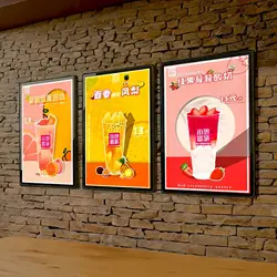 A1 A2 A3 A4 Led Slim Light Box Sign Vertical Mounted Billboard Aluminum Wall Frame Menu Advertising Led Ultra Thin Light Box