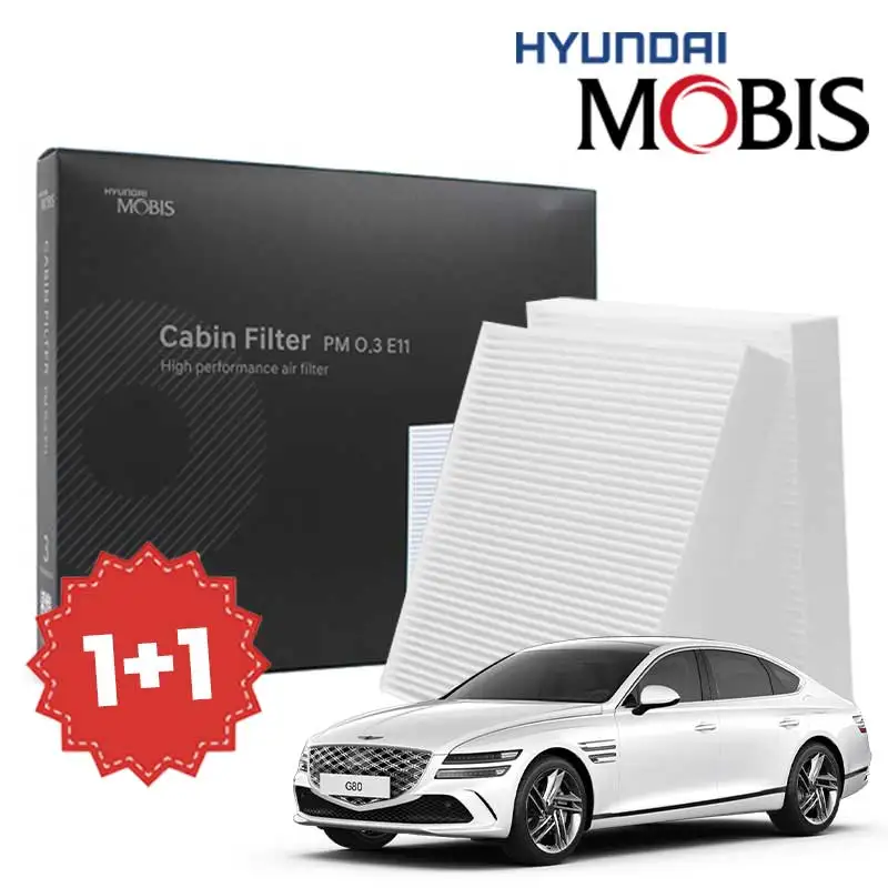 1+1 Hyundai Mobis GENESIS G80 Air Conditioner Filter All models PM0.3 E11