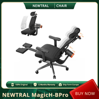 NEWTRAL MagicH-BPro Ergonomic Chair with Footrest, Auto-Following Backrest Headrest, Adaptive Lower Back Support, 300 LBS Weight