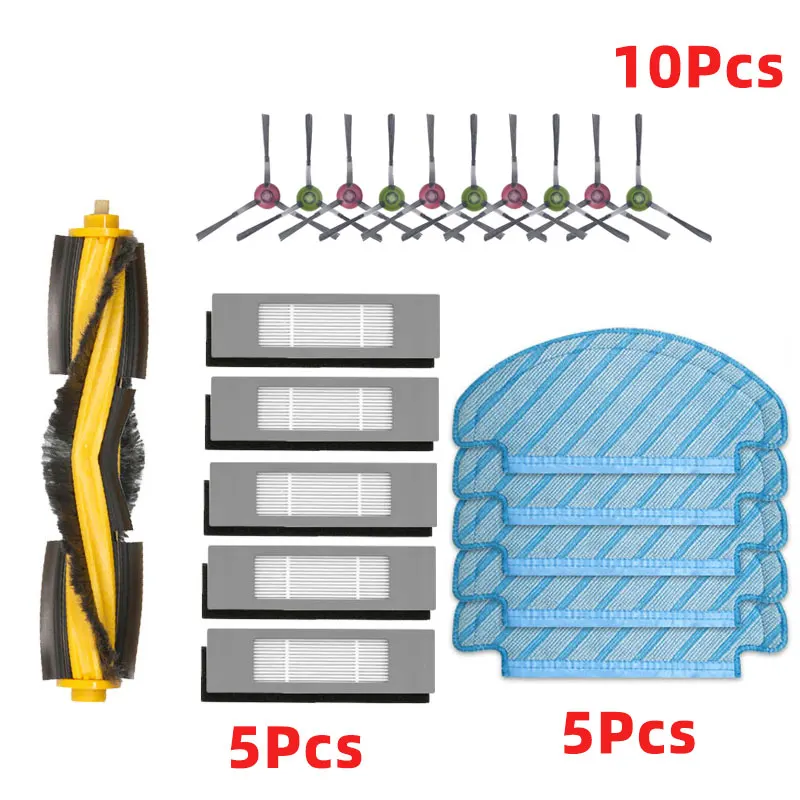 Compatible For ( Yeedi Vac Max / Vac Station / Vac Hybrid ) Robot Vacuum Spare Parts Main Side Brush Hepa Filter Mop