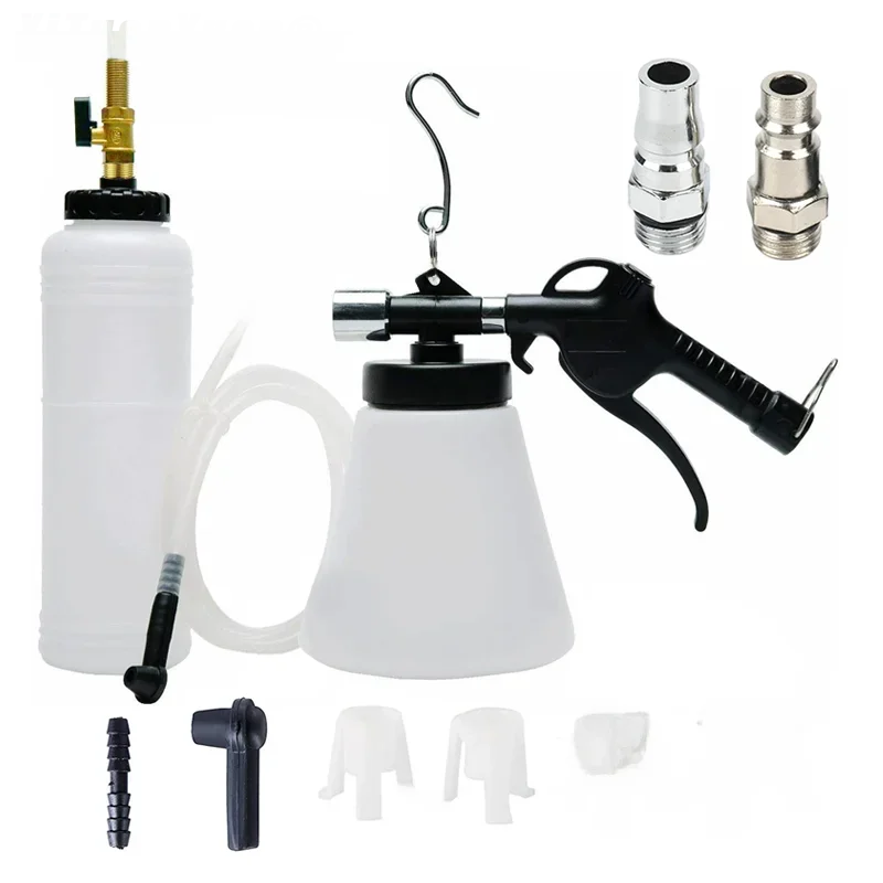 Pompe de purge de frein de voiture 1L + 0,75 l, Kit de changement d'huile de liquide de purge, ensemble d'outils pour aspirateur pneumatique à Air, outils de réparation automobile
