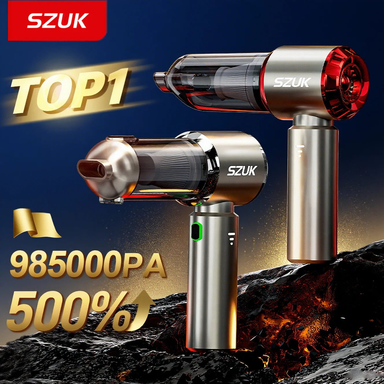 

SZUK Car Vacuum Cleaner Powerful Mini Portable Vacuum Cleaner for Home Appliance Handheld Blower Car Cleaner powerful air blower