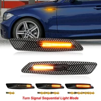 Indicador lateral Led para coche, luz de giro parpadeante de agua corriente para BMW serie 1, E81, E81, E82, E87, E88, Serie 3, E90, E91, E92, E93, serie 5, E60, E61