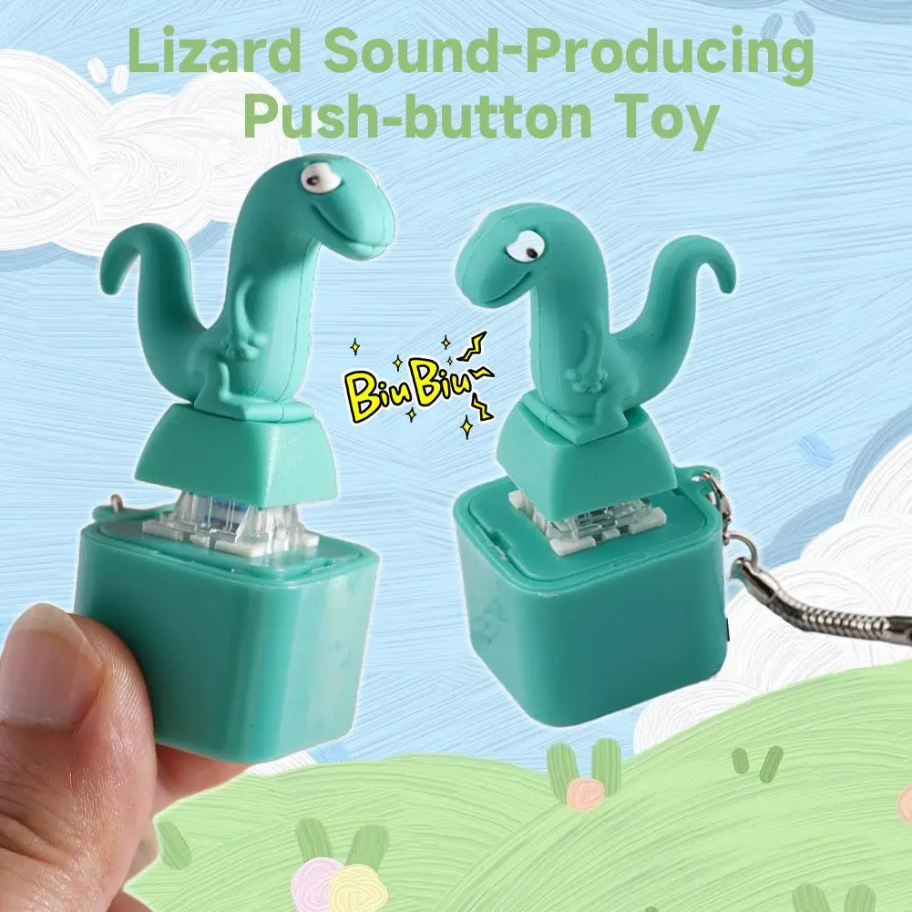 

Lizard Fidget Keychain Rechargeable LED Light Up Fidgety Toy With Funny Animal Sound, Stress Relief Anxiety Relief Clicker