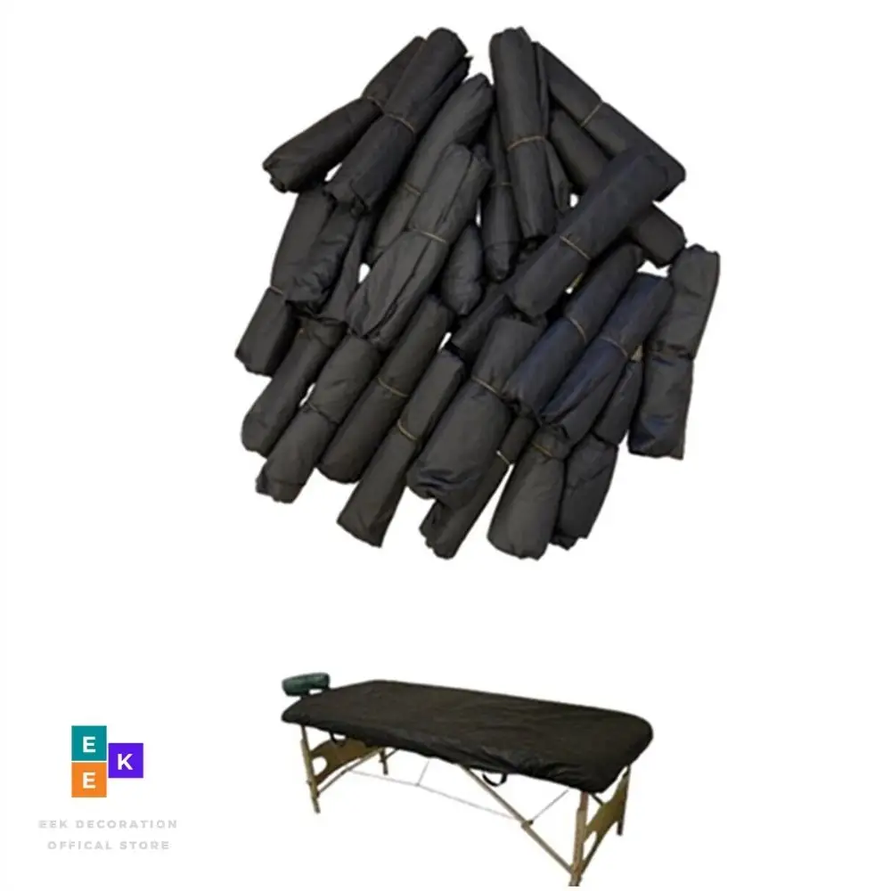 Disposable Black Color Massage Bed Sheets Table Elastic Underpad Cover Beauty Care Accessories SPA Treatmen