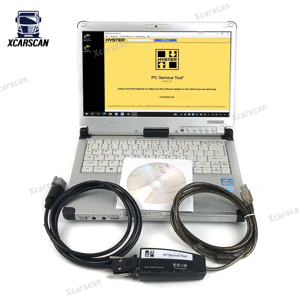 Forklift for Hyster Yale Diagnostic tool For Yale Hyster Pc Service Tool Ifak Can Usb Interface Auto Scanner with CF C2 laptop