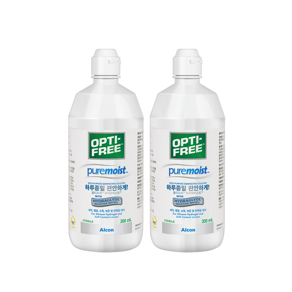 Optifree lens cleaning liquid pure moist 300ml x 2 pieces _ lens case