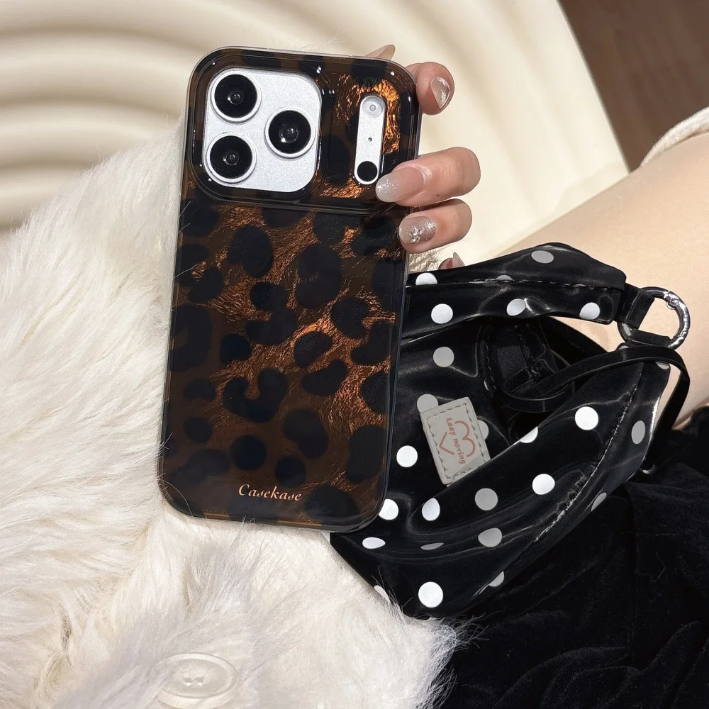

Cool fashion leopard print phone case for iPhone 17 16 ProMax14 15Pro fundas creative personality new shockproof protective case