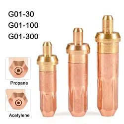 G01-30/100/300 Copper Welding Cutting Torch Tips Suitable for Propane Acetylene Liquefied Petroleum Gas Cutter Cutting Nozzles