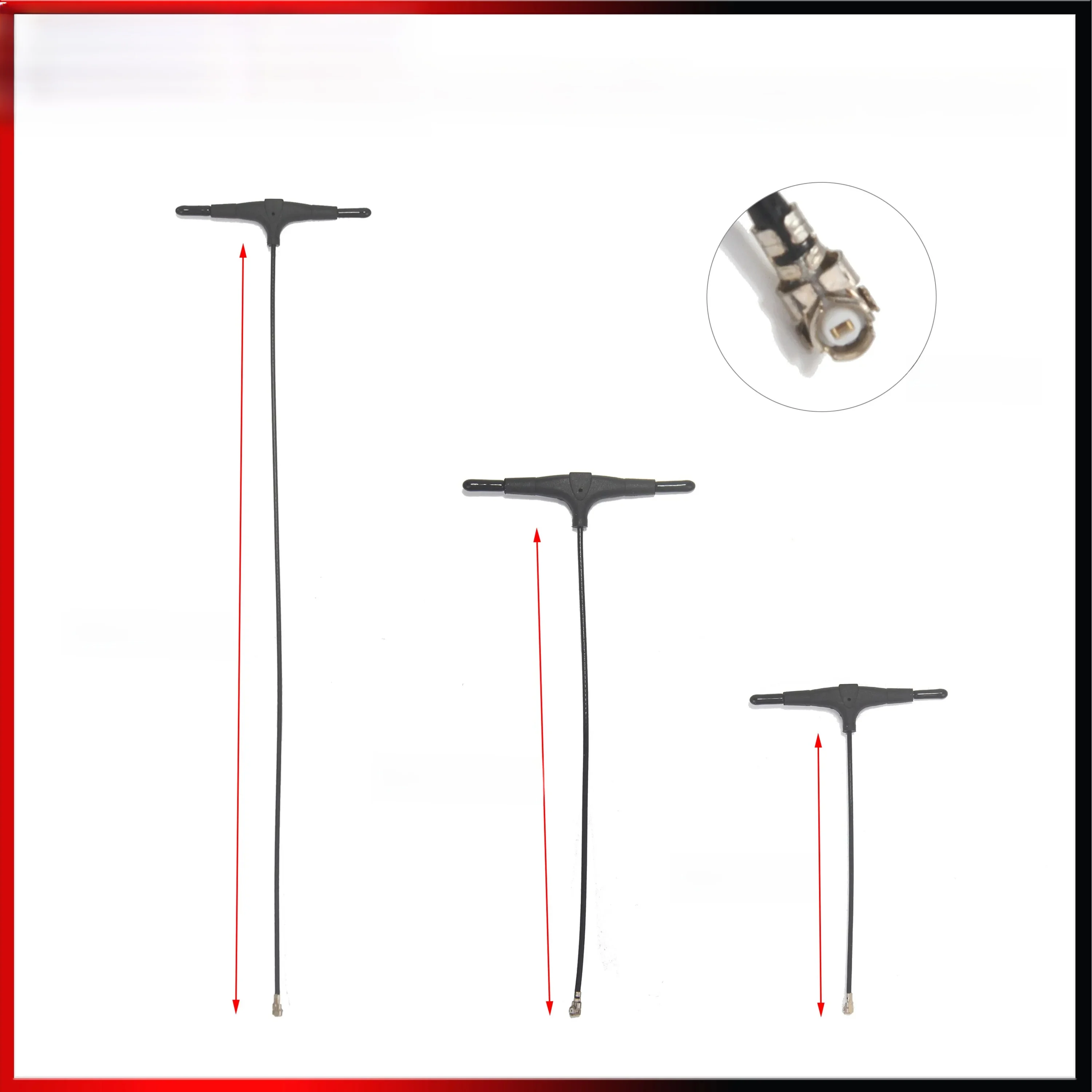 1/5/10/20 pièces 78/120/220mm 2.4G antenne de type T IPEX 1 IPEX1 pour Drone FPV TBS CROSSFIRE FRSKY R9mm R9MX ELRS Nano EP1 RX récepteur