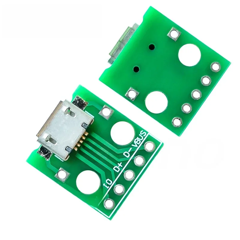 10szt Adapter Micro USB do DIP 5-pinowe złącze żeńskie Moduł płytki Panel żeński 5-pinowy Pinboard Typ B PCB 2.54 MM — zdjęcie 2