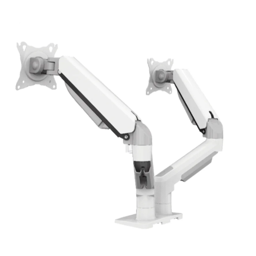 Suporte Duplo Articulado de Mesa para Monitores LED LCD 17 a 32 Polegadas Ajustável com Pistão a Gás Modelo ON F180