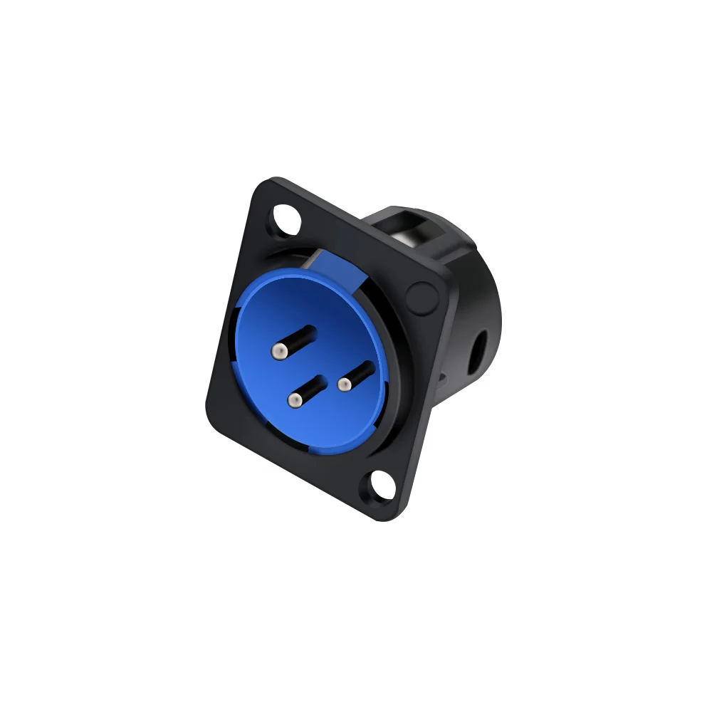 10pcs 3Pin XLR Male Panel Mount Chassis Socket Audio Microphone Jack Plug Adapter Connector Zinc Alloy Shell Copper Contact