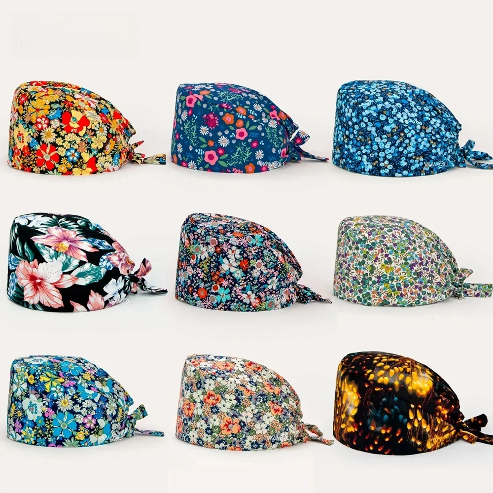 Casquette de gIslande médicale en coton imprimé pour hommes et femmes, casquette UC, salon de beauté, travail de laboratoire, animalerie, prix de gros