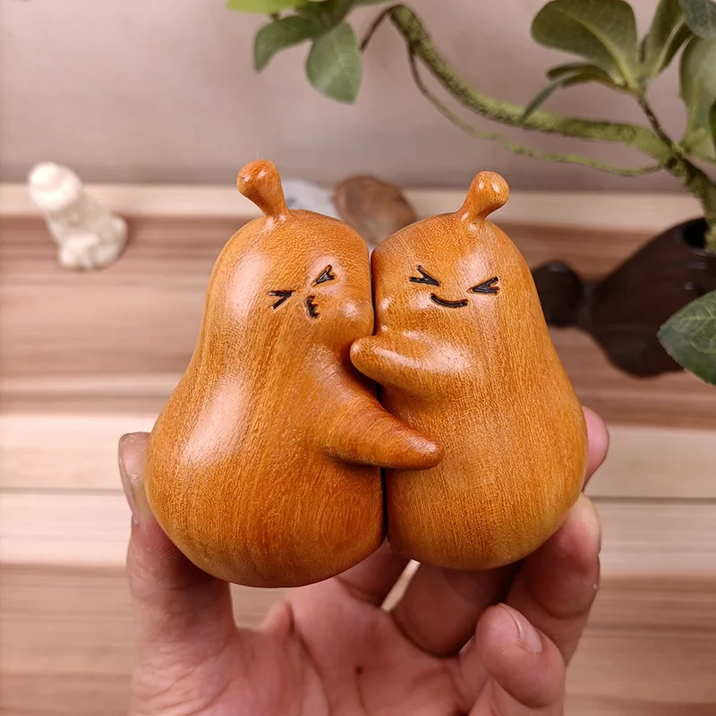 Home Handmade Cute Hugging Together Duck Pear Non separation Creative Festival Lovers Gift Desktop Accessories