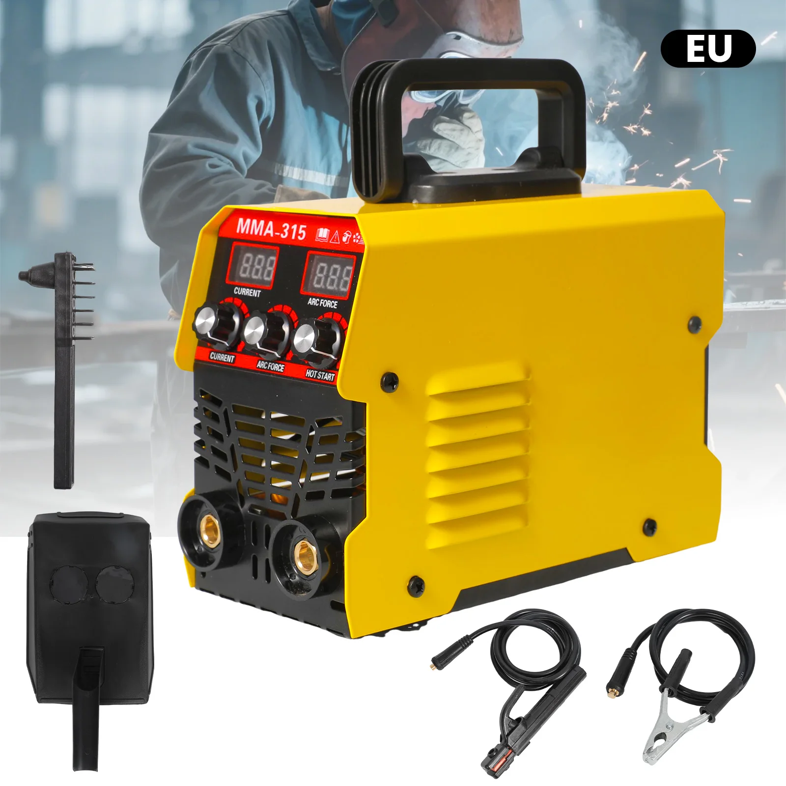 Machine à souder portable MMA-315, soudeuse à arc électrique à inverseur IGBT, 20-315A réglable, équipement de soudage compact pour la maison et le bricolage