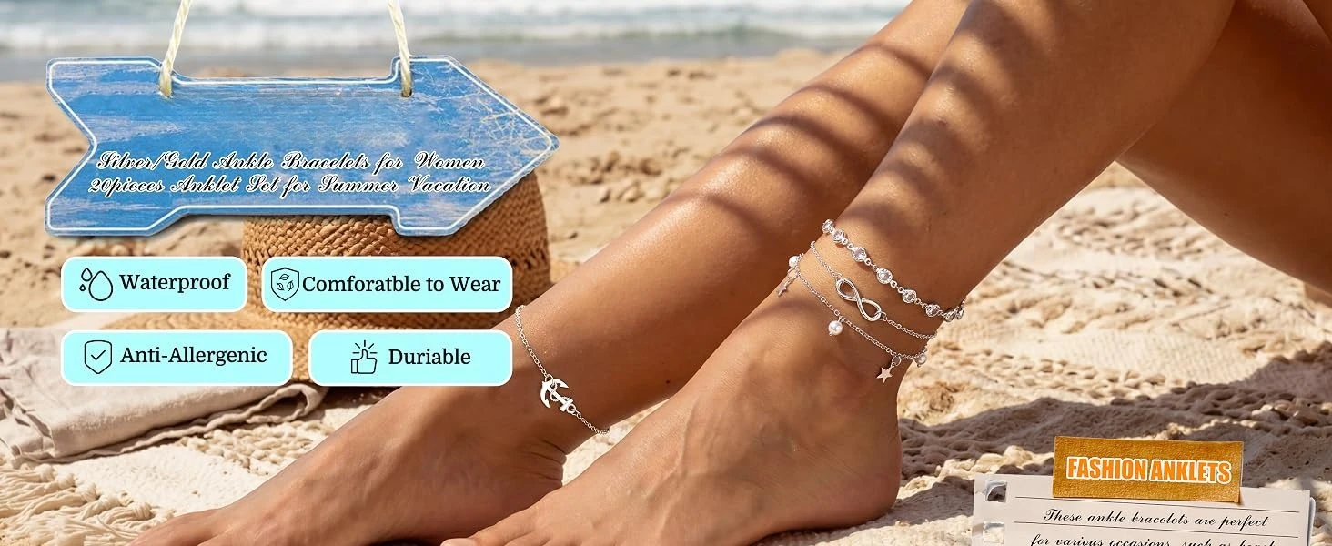 Layered Anklet Set — product information 1