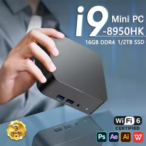 Mini PC Protable Gaming i9 8950HK i3-6100 16GB RAM Windows 11 Pro WIFI6 BT5.2 4K 1TB 2TB SSD 1000Mbps Mini Gamer Computer PC